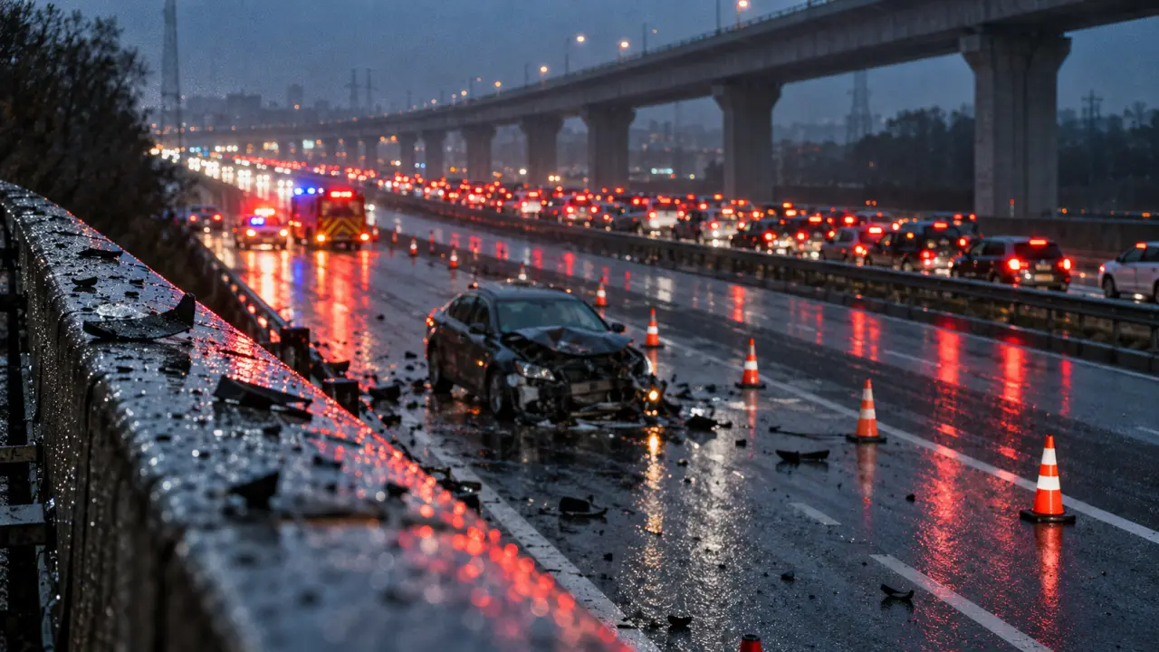 M1 crash near Tinsley Viaduct closed three southbound lanes