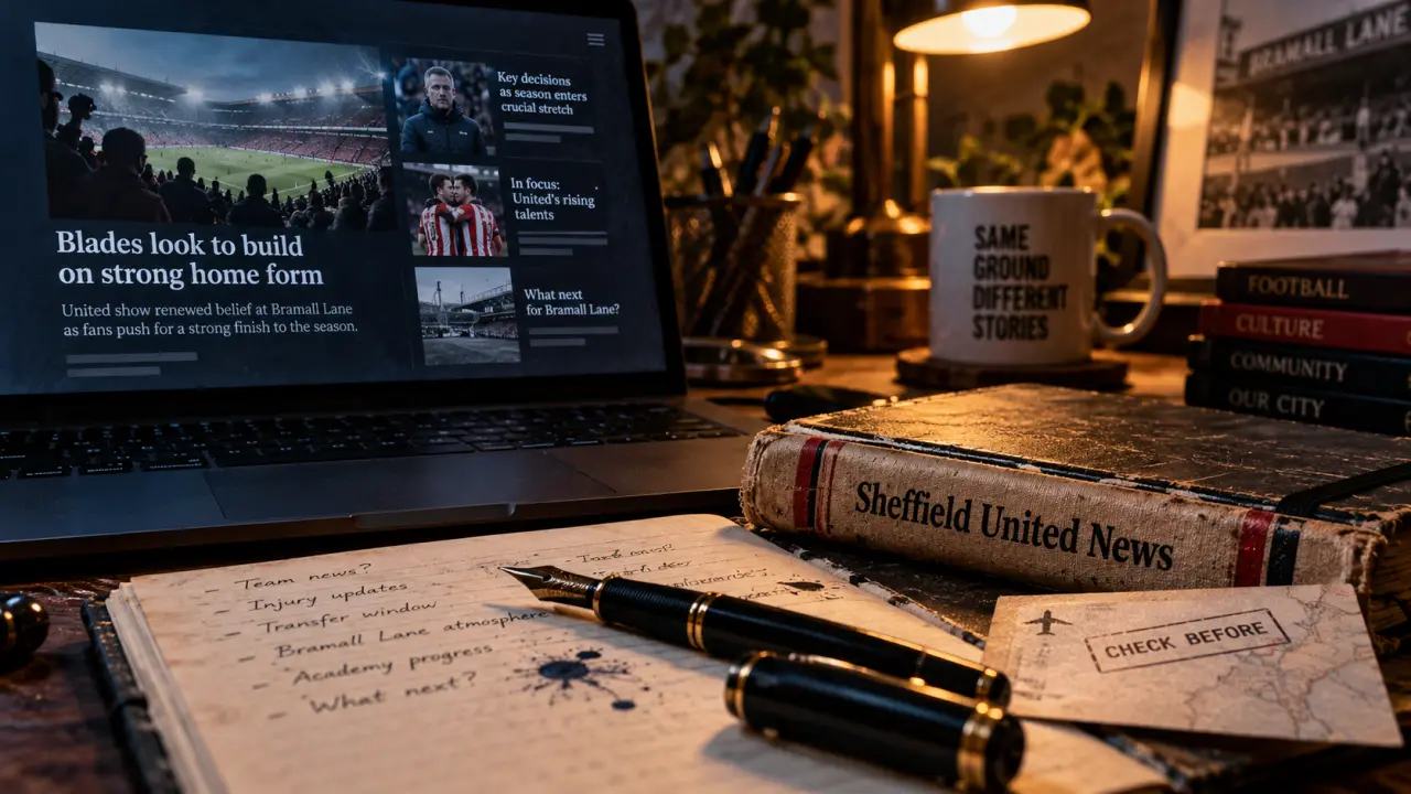 newsnow sheffield united headlines on laptop screen