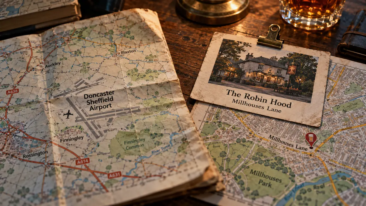 Robin Hood Doncaster Sheffield search: airport maps vs Millhouses pub